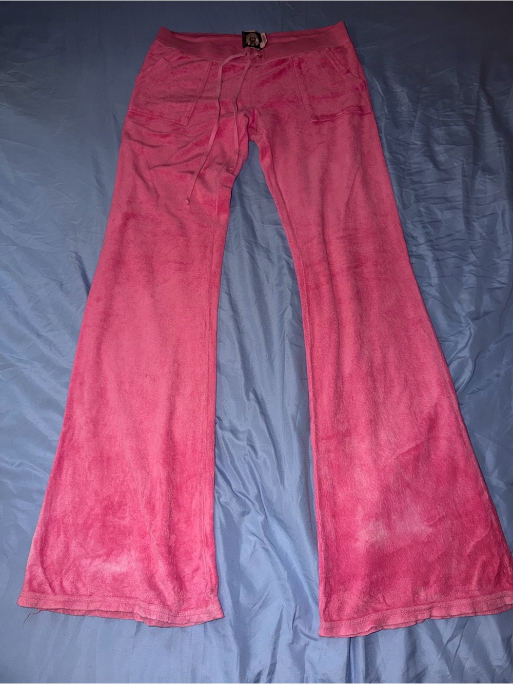 Juicy Couture Girls Hot Pink Velour Joggers